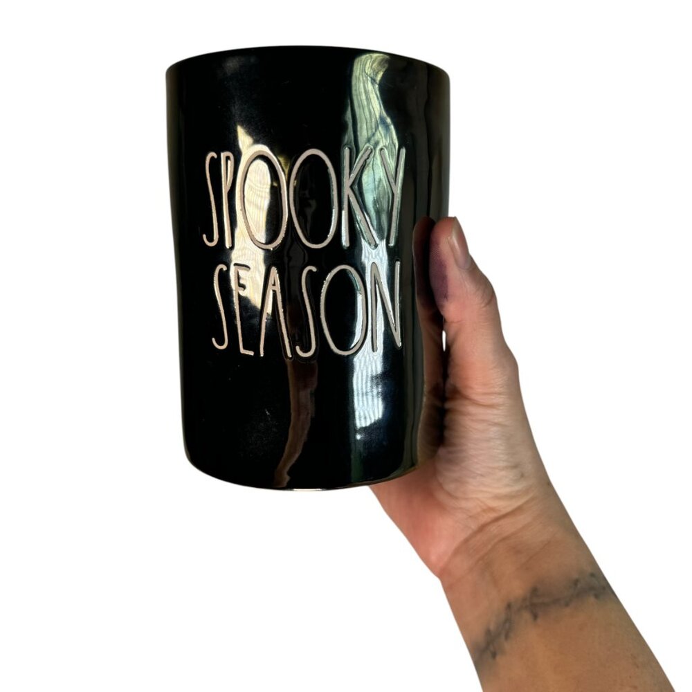 Spooky Season Rae Dunn EMPTY Iridescent Cup Halloween Pens Make-up Brushes Goth - Picture 5 of 5